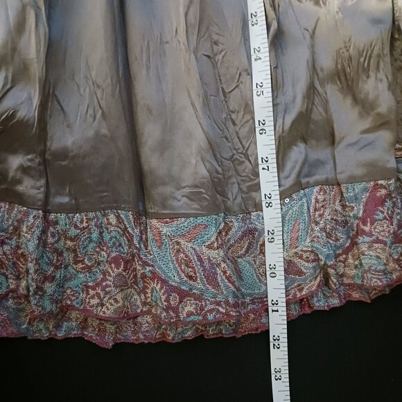 Hale Bob Silk Embellished Halter Crinkle Mini Dress in Gray & Pink Multi, Size M - Picture 16 of 16